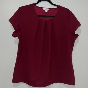 Liz Claiborne Maroon Red Women's Size XL Professional Blouse